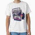 90's Retro Boombox Cassette & Vinyl Record by D-Dreamweaver