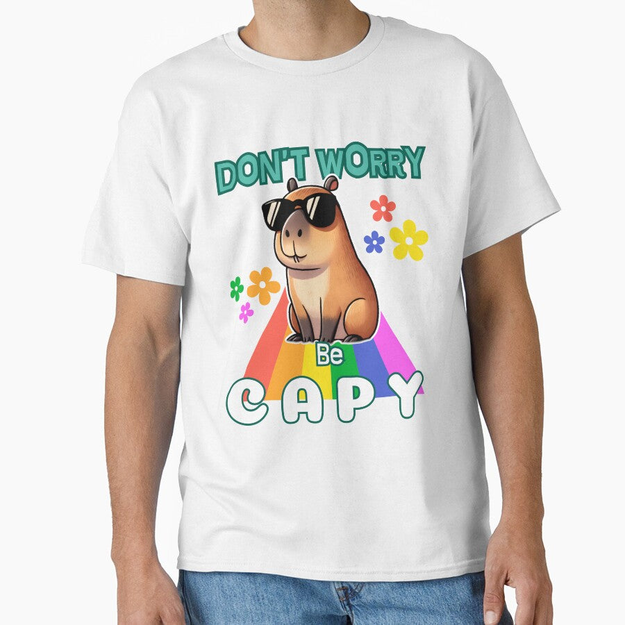 Don't Worry Be Capy Capybara Design by MrAmericana