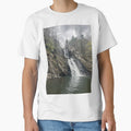 Clouds over high falls waterfall by Rachel the Artist