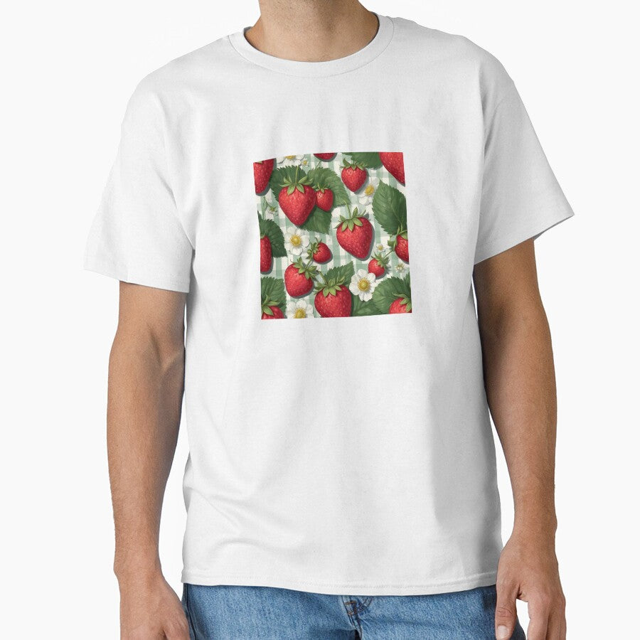 Strawberry Picnic Pattern – Juicy Summer Vibes by Vikart Studio