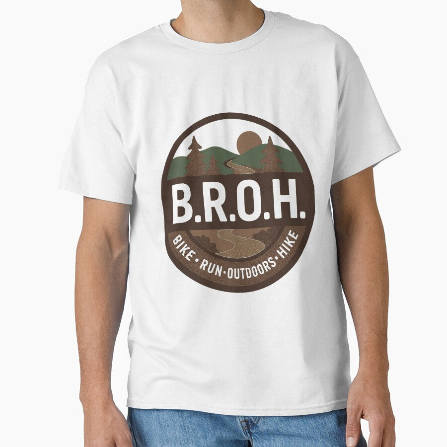 BROH Outdoor Badge Shirt Bike Run Outdoors Hike Canada Earth Tone by BROHLine Studio