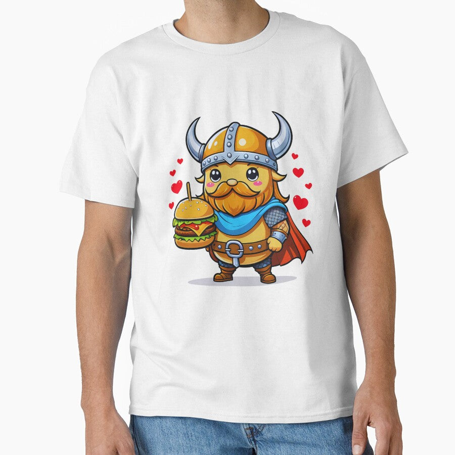 Viking Burger Lover, Kawaii Burger by saloui