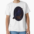 Crow design in blue, purple and orange lines by DaveDanchuk
