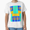 Vibrant music abstract minimalist guitar exotic summer blue - sunny gift for guitarists musicians and minimalist music and guitar lover by Ralek