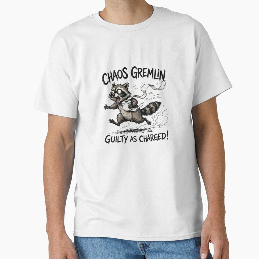 Chaotic Raccoon Toilet Paper Heist | Funny Meme T-Shirt Illustration by DmaarGroup