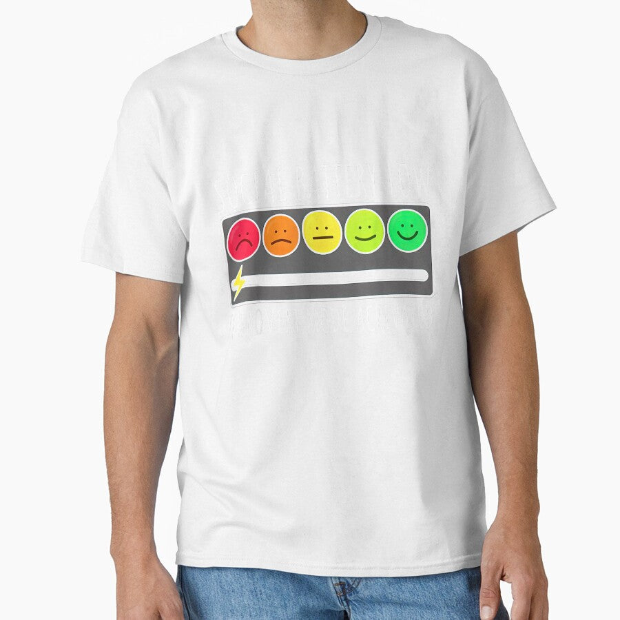 Social Battery Low Introvert Mode Activated Funny Sarcastic T-Shirt by gidget-gadget
