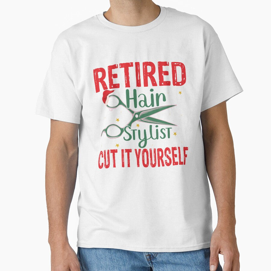 Hair Style Materials with Santa's Hat Funny Christmas Hairstylist by patroart