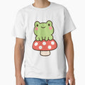 Cute Frog on a Mushroom | Kawaii Frog by stylishdzign