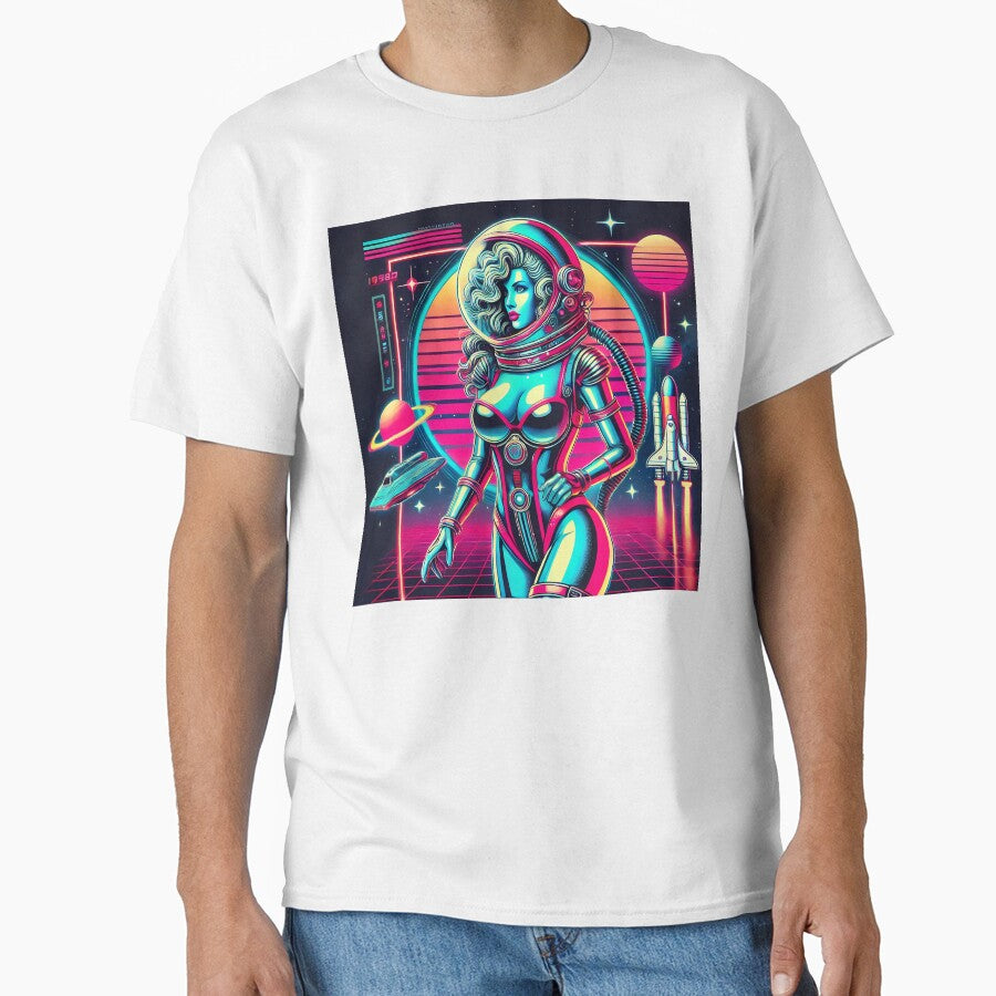 Cyber Astronaut Babe – Retro Futurism Aesthetic by HarryBozz