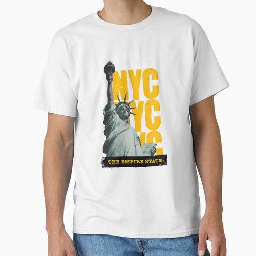 "NYC The Empire State" - Vintage Statue of Liberty Travel & Souvenir Design by Colorful-Garden