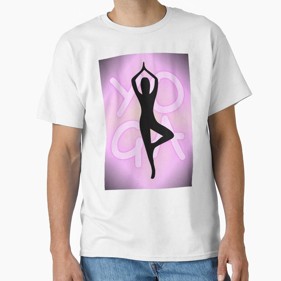 Yoga Pose Neon Pink Yoga Lettering by SoccaTamam