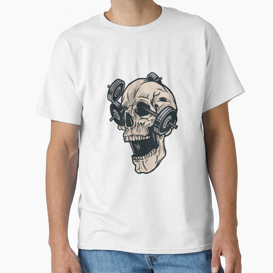 Skull Workout Motivational Gym by GingerHairArt