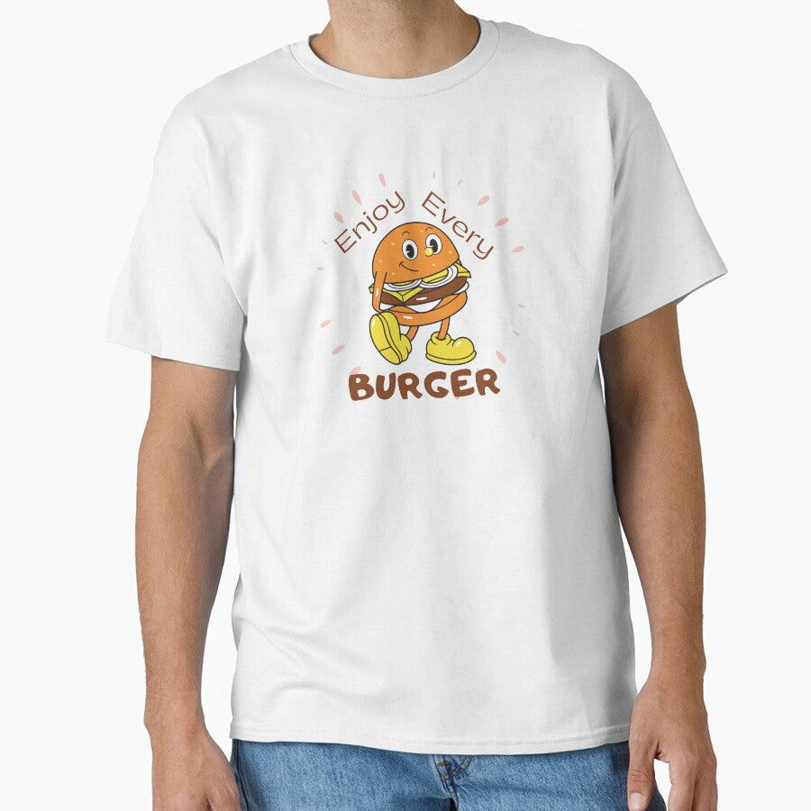 Enjoy every burger black text by wiggy38