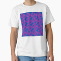 Pink Overlapping Circles on Blue– Modern Geometric Pattern Design by Cultradesign