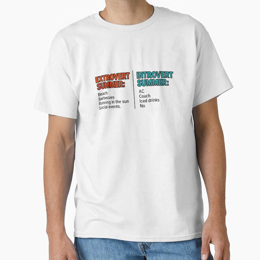 Extrovert vs Introvert Summer Funny Comparison Gift For Introverts by Lulustarfox