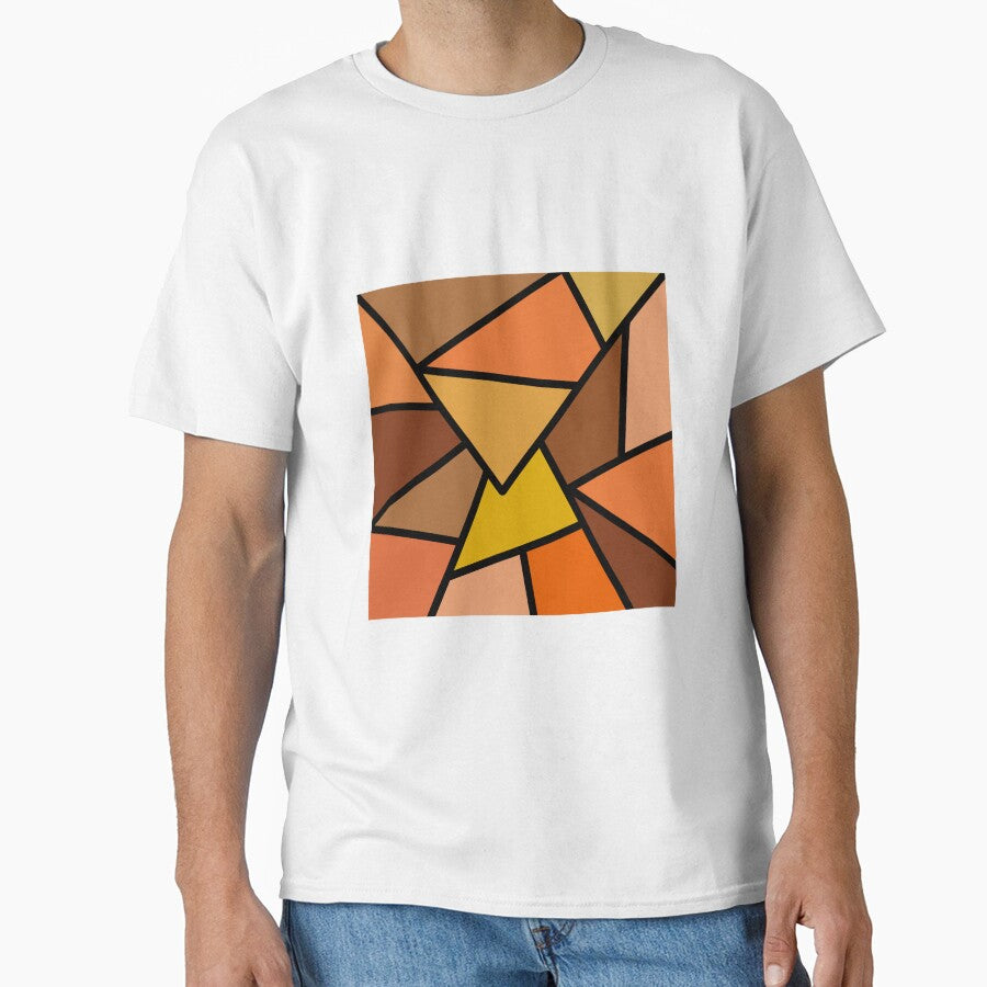 Geometric Stained Glass In Neutral Tones by Gsallicat
