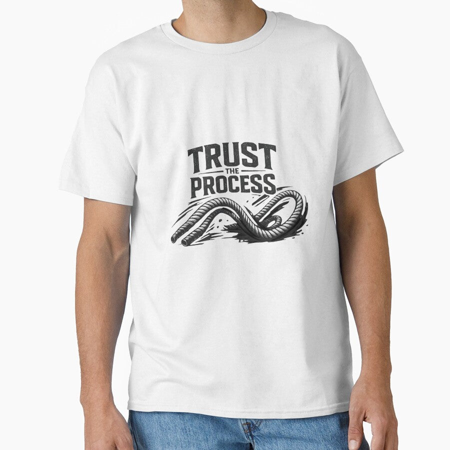Trust The Process Motivational Gym Rope Typography | Fitness Workout by PIXENTRA