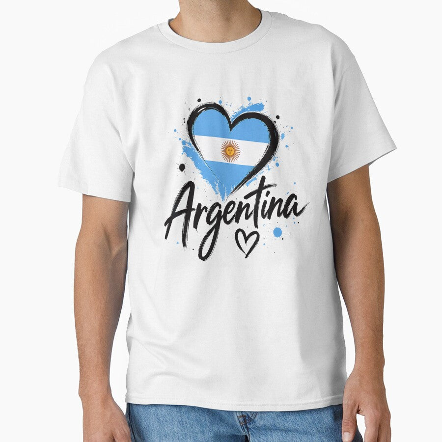 Argentina Heart Flag Patriotic Love Country Pride National Spirit by Serene woods