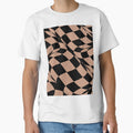 Black and Tan Distorted Checkerboard Pattern Pairs DE 2022 Popular Color Chinook Salmon DET456 by ColorOfTheYears