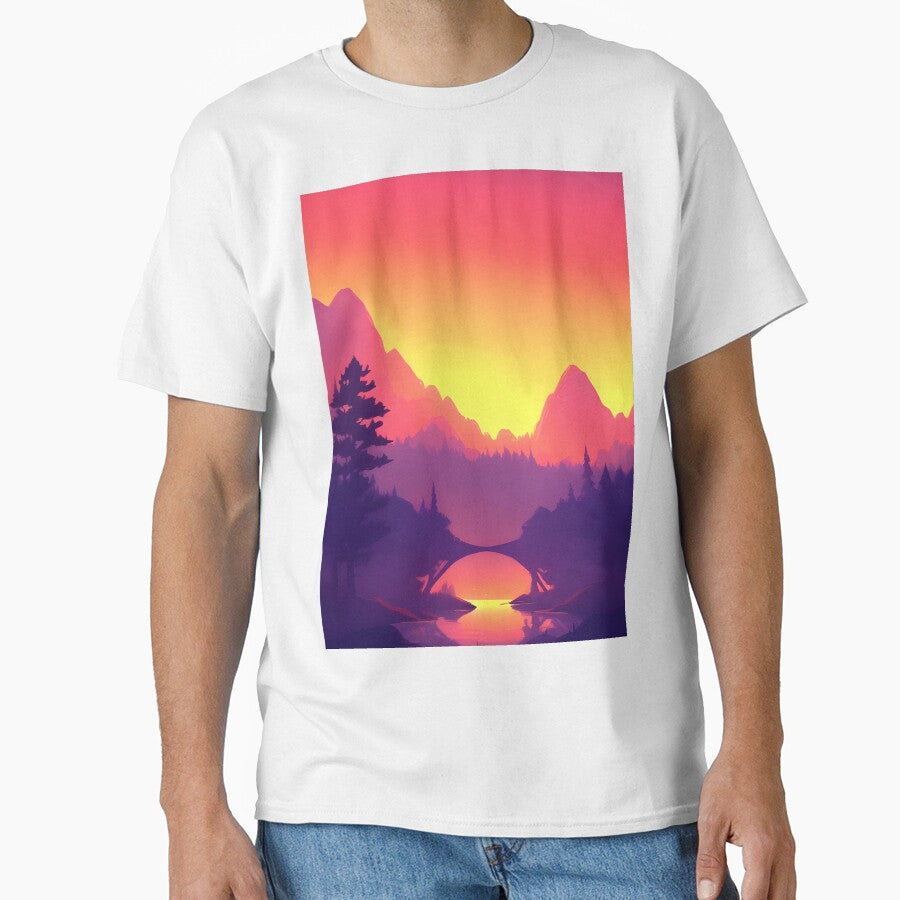 Minimalist Landscape Mountain Trees Prints: A Unique and Eye-catching Way to Elevate Your Home Decor by supeart
