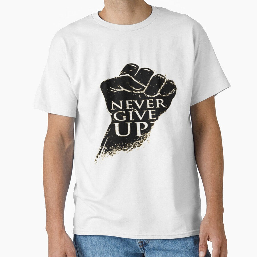 Never give up gym motivation illustration premium design by truemoneyman