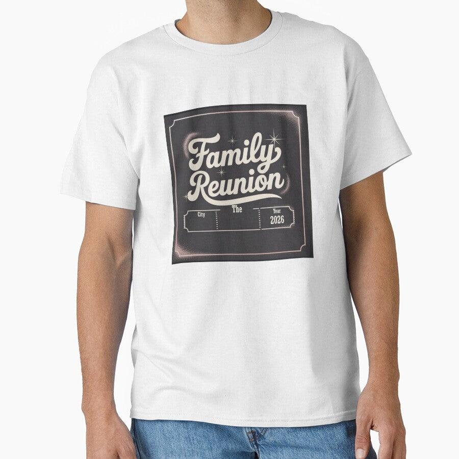 Family Reunion Vintage Ticket Style Customizable City Name Year Matching Family Event Shirt Retro Reunion Tee by ShaBooBooBeh