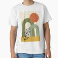 Mid-Century Modern Abstract Arches and Terracotta Sun by AliAltinelArt