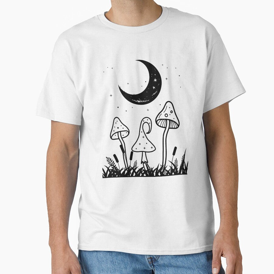 Celestial Mushroom Moon – Mystic Night Forest Design big by eachside-nik