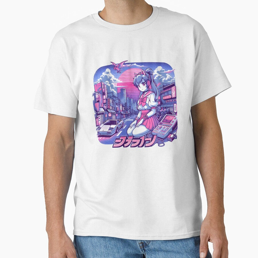 Vaporwave Japanese Anime Girl by 54mu