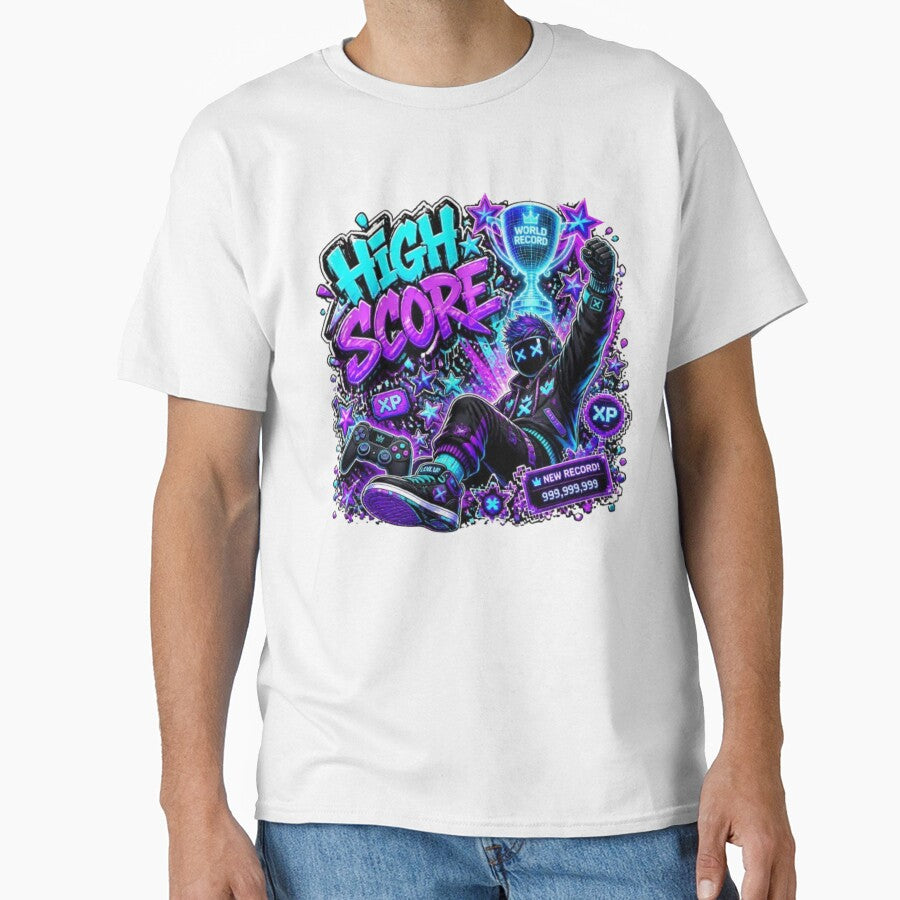 HIGH SCORE Gaming Sticker | Neon Esports Graffiti Gamer Design by Stylestickers55