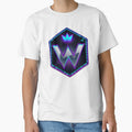 Hexagon crown letter W esports emblem chrome neon gaming badge winner logo by icemanphotos