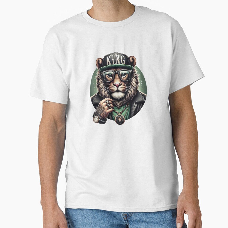 King - Urban Lion with Glasses and Cap | Streetwear Design with a Royal Attitude by XNewStore