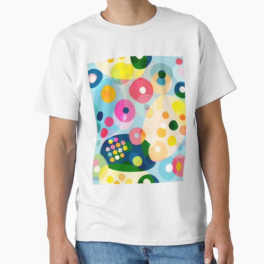 Retro Abstract Overlapping Circles Pattern Colorful by jttrends