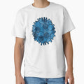 White and Black Retro Rhythms with Blue Background by atroffire