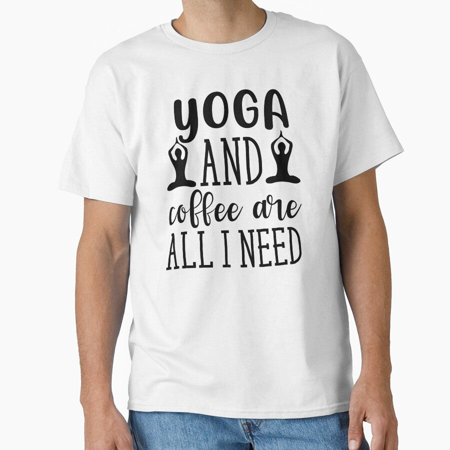 Yoga Quotes Yoga and Coffee Are All I Need Motivational Saying by SoccaTamam