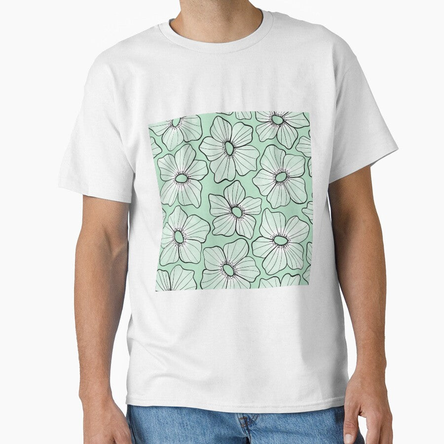 White Anemone - Green by PaintdFoxStudio