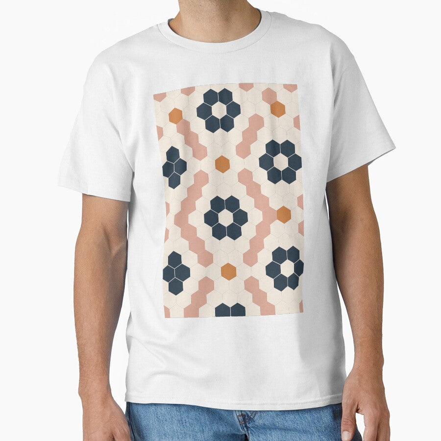 Vintage Hex Tile Pattern in Earth Tones by weirdfishes123