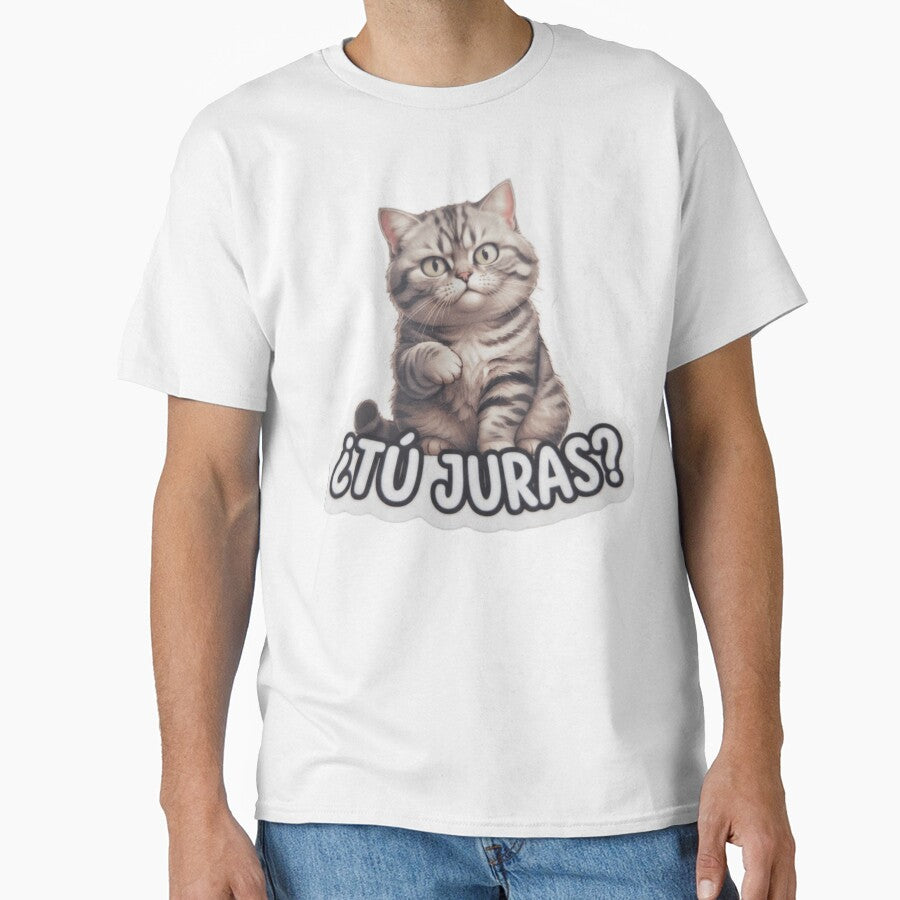 Cat with Ironic Phrase "You swear?" by Purpleclomb