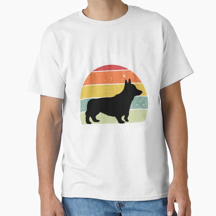 Retro Sunset Corgi Mom by Day design - white text by 29Bumblebee