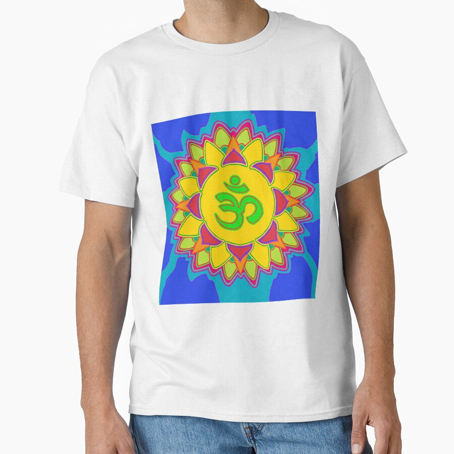 Om symbol on a colorful design by Dom the Artist