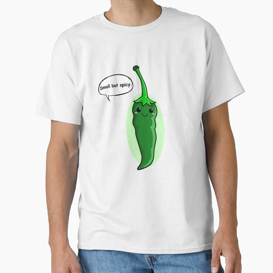 Small But Spicy Funny Chili Pepper Pun – Cute Cartoon Food Sticker by RositaArtStudio