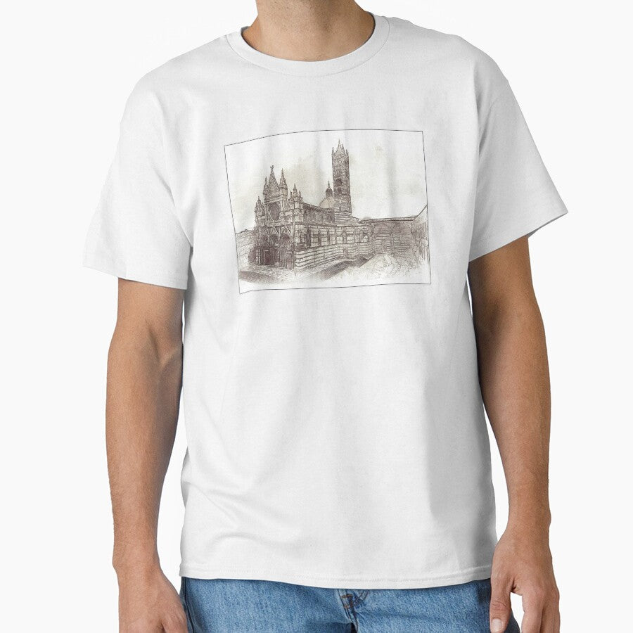 Duomo di Siena - Siena, Italy - Sketch and Wash Style by Retro Art Factory