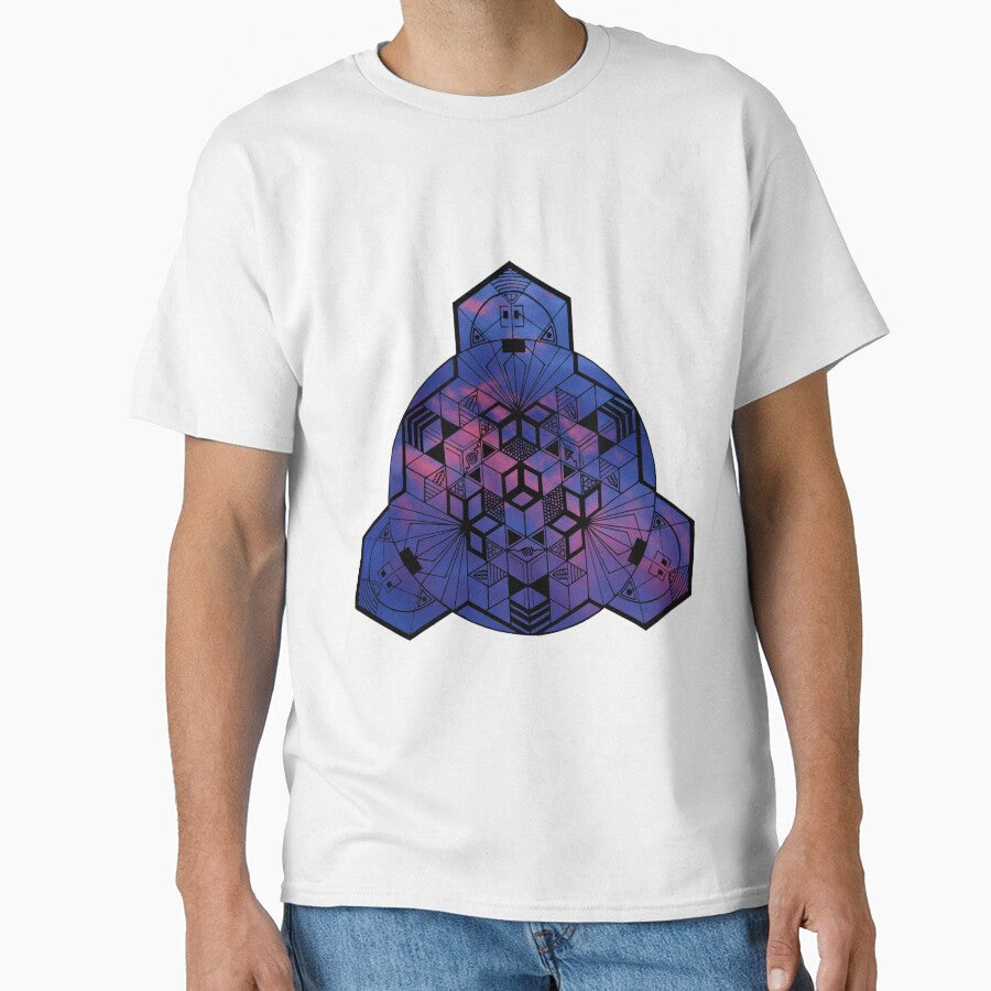 Dark Red Blue Sky 180° Cube Mandala by createVisions