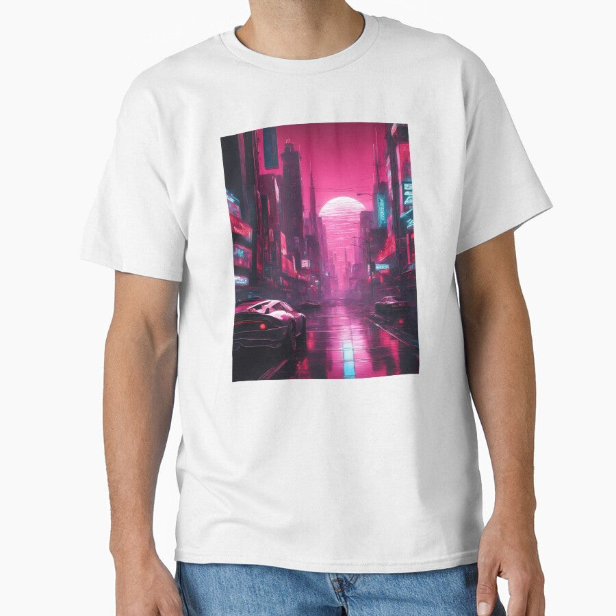 Futuristic Neon Cyberpunk City – Vibrant Sci-Fi Street Art by MystiqSlav