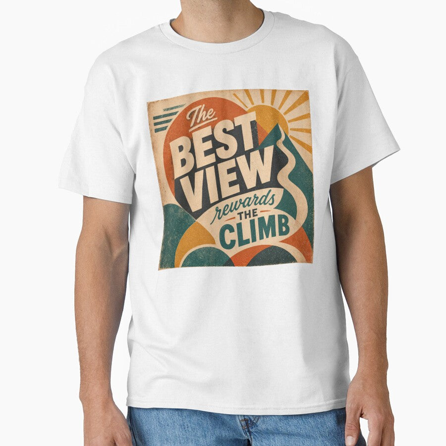 Wall Art - Postcard - The Best View Rewards the Climb by ForeverPrintsOK