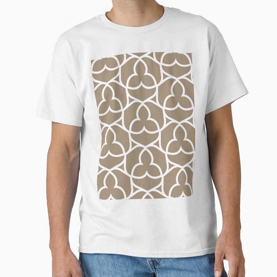 Brown and White Ornamental Shape Pattern 2 Pairs DE 2022 Trending Color Tuscan Mosaic DE6208 by ColorOfTheYears