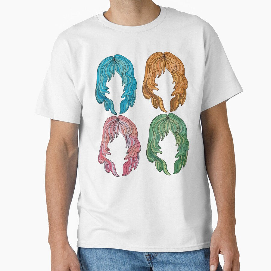 Groovy Retro 70s Shag Hair Silhouettes by Karin Taylor