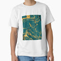 Dark Teal Marble w/ Black and Gold by MindedInc