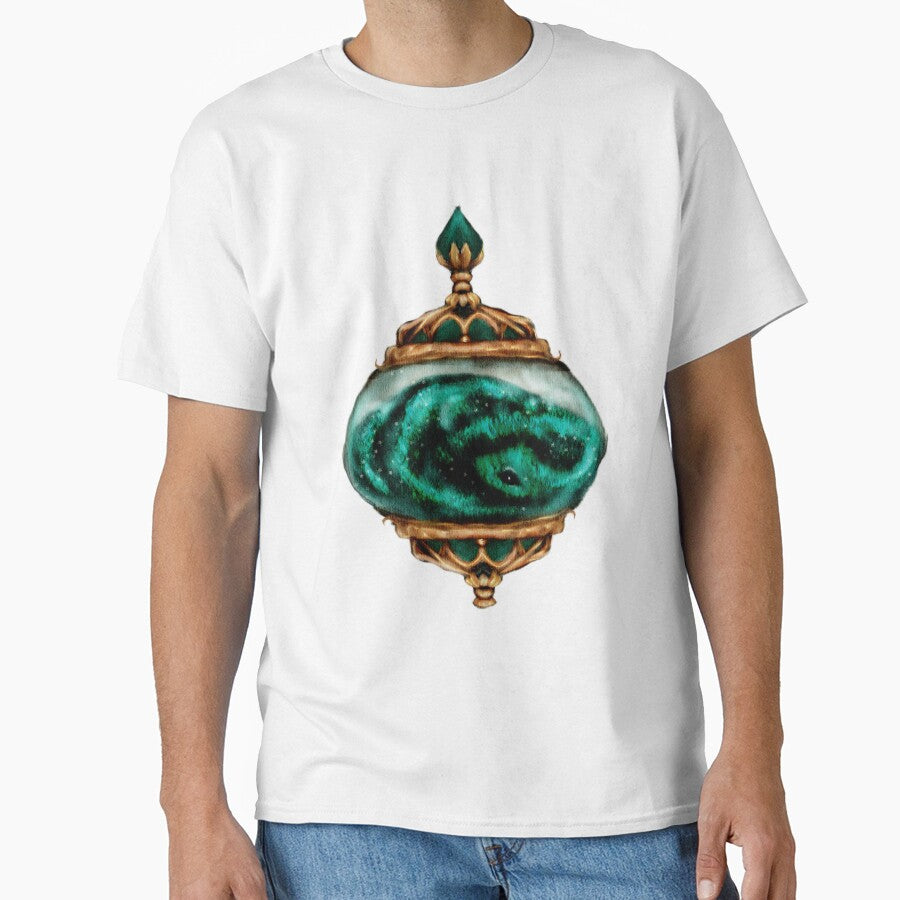 Dark academia snake art watercolor gothic jewelry design pendant by Monica Laipple