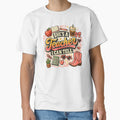 She's A Teacher I Can Tell Western Classroom Art T-Shirt | Cute Cowgirl Teacher Graphic Gift by Trendably